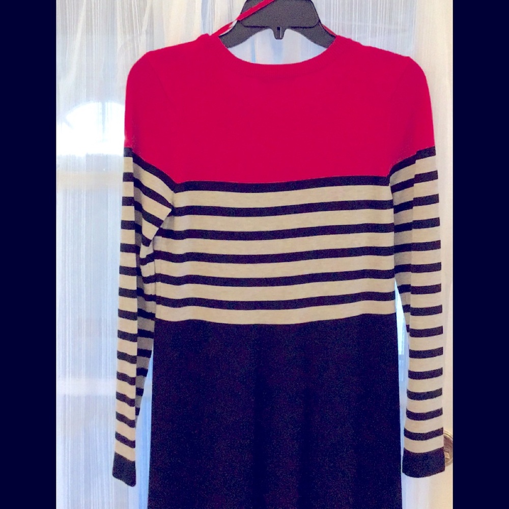 Eliza J sweater dress size M.  Varsity look.